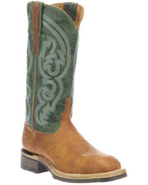 Lucchese Women's Ruth Western Boots - Broad Square Toe, Cognac, hi-res