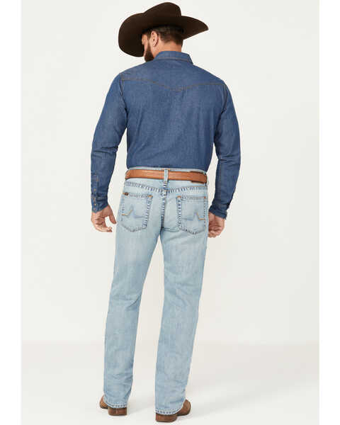 Image #3 - Ariat Men's M4 Cruz Austin Light Wash Relaxed Straight Rigid Jeans - Big, Light Wash, hi-res