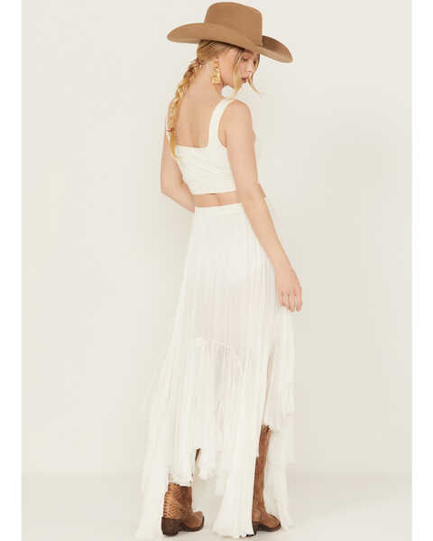Image #3 - Free People Women's One Clover Ruffle Maxi Skirt , White, hi-res