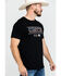 Image #3 - Cinch Men's Logo Flag Graphic T-Shirt , Black, hi-res