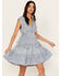 Image #2 - Angie Women's Side Tie Print Dress, Blue, hi-res