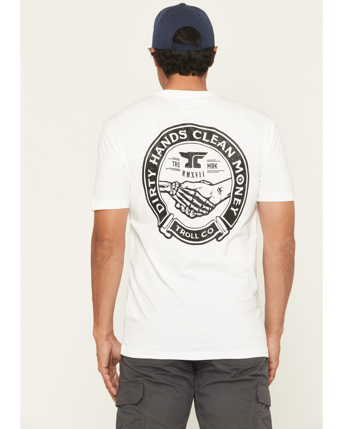 Image #1 - Troll Co Men's Haggler Short Sleeve Graphic Work T-Shirt, White, hi-res