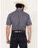 Image #4 - Ely Walker Men's Plaid Print Short Sleeve Snap Western Shirt, Navy, hi-res