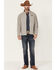 Image #2 - Justin Men's Solid Stillwater Logo Sleeve Zip-Front Fleece Jacket , Charcoal, hi-res
