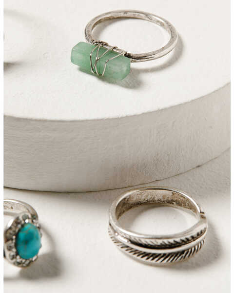 Shyanne Women's Semi-Precious Ring Set, Silver, hi-res