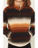 Image #3 - Wrangler Boys' Serape Striped Quarter Zip Pullover, Brown, hi-res