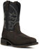 Image #1 - Double H Men's 10" Deep Scallop Waterproof Work Boots - Composite Toe, Black/brown, hi-res