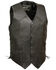 Image #1 - Milwaukee Leather Men's 4X Classic Side Lace Biker Vest - Big, Black, hi-res
