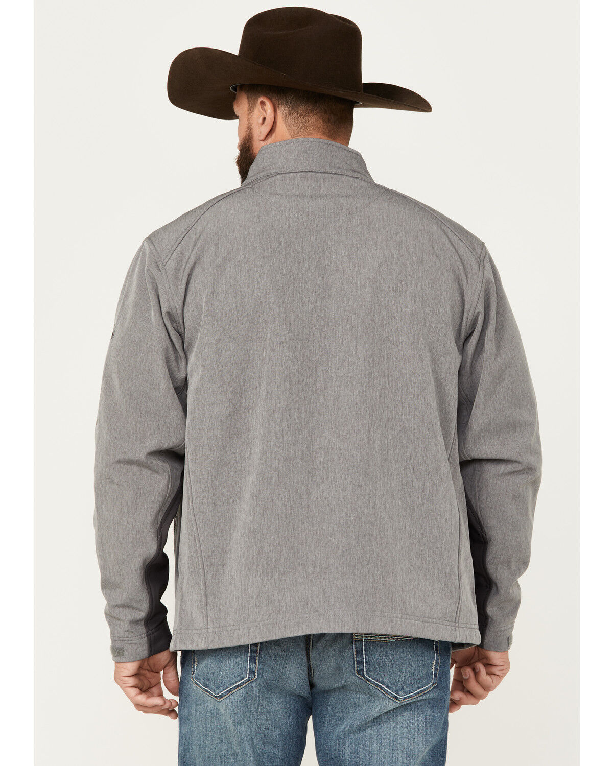 Image #4 - Justin Men's Stillwater Softshell Jacket, Heather Grey, hi-res