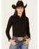 Image #1 - Shyanne Women's Long Sleeve Snap Vented Riding Shirt, Black, hi-res