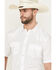 Image #2 - Gibson Men's Solid Short Sleeve Snap Western Shirt - Big, White, hi-res