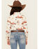 Image #4 - Wrangler Girls' Horse Desert Long Sleeve Pearl Snap Western Shirt, White, hi-res