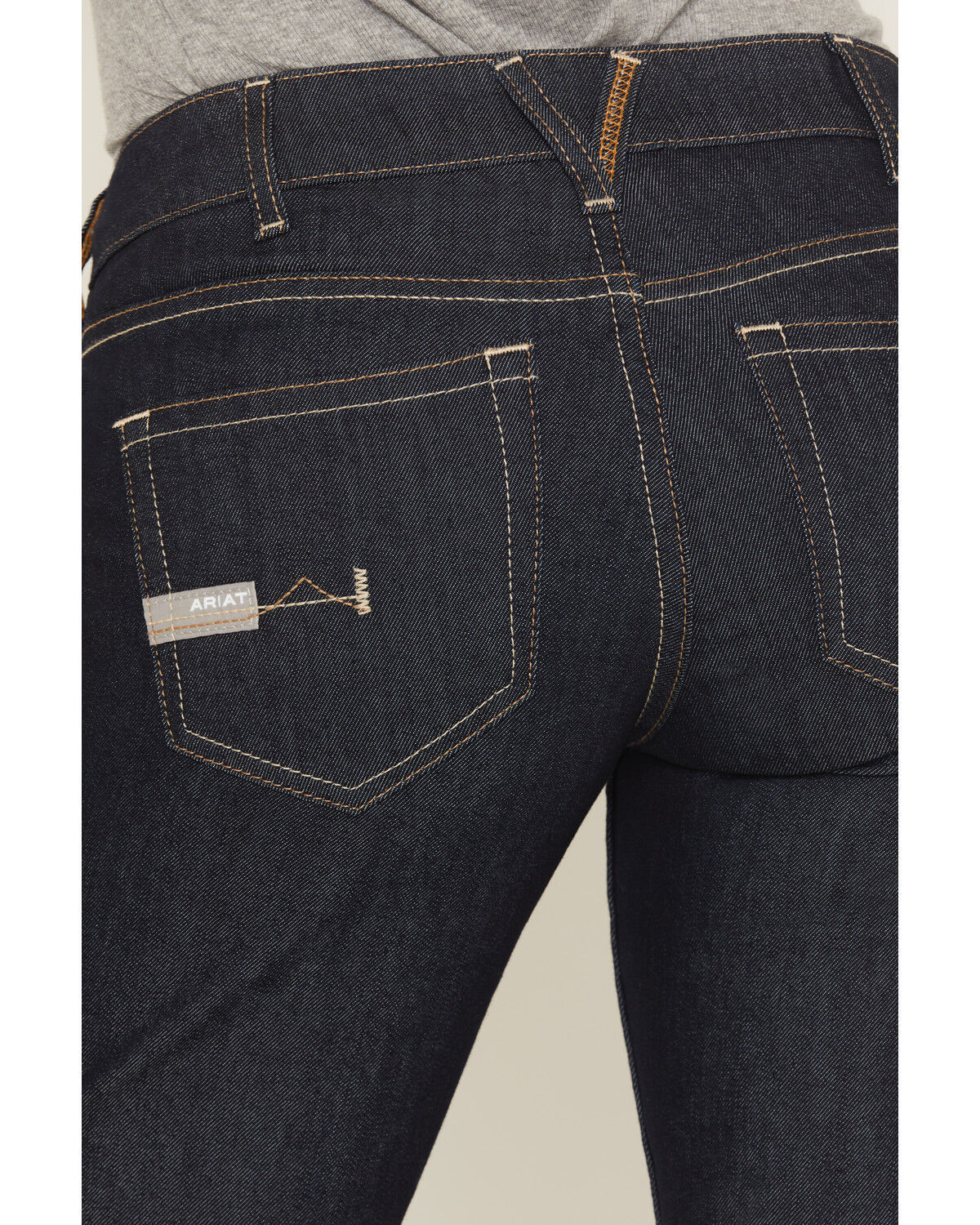Image #4 - Ariat Women's Rebar Mid Rise Durastretch Raven Rinse Work Straight Jeanss, Blue, hi-res