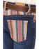 Image #4 - Ranch Dress'n Girls' Serape Pocket Stretch Regular Bootcut Jeans, Blue, hi-res