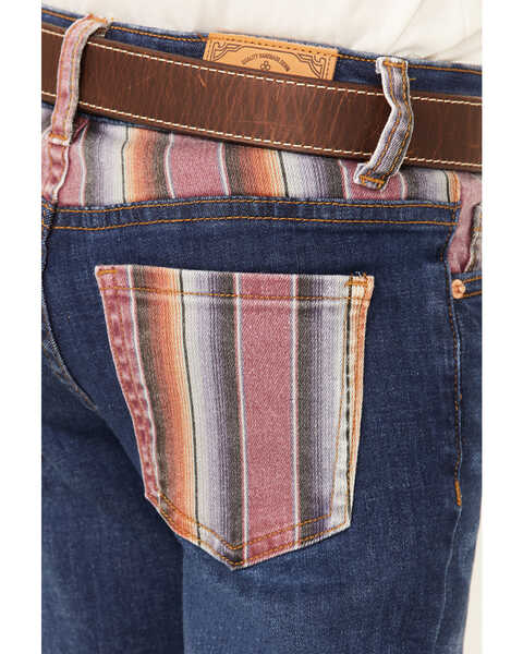 Image #4 - Ranch Dress'n Girls' Serape Pocket Stretch Regular Bootcut Jeans , Blue, hi-res