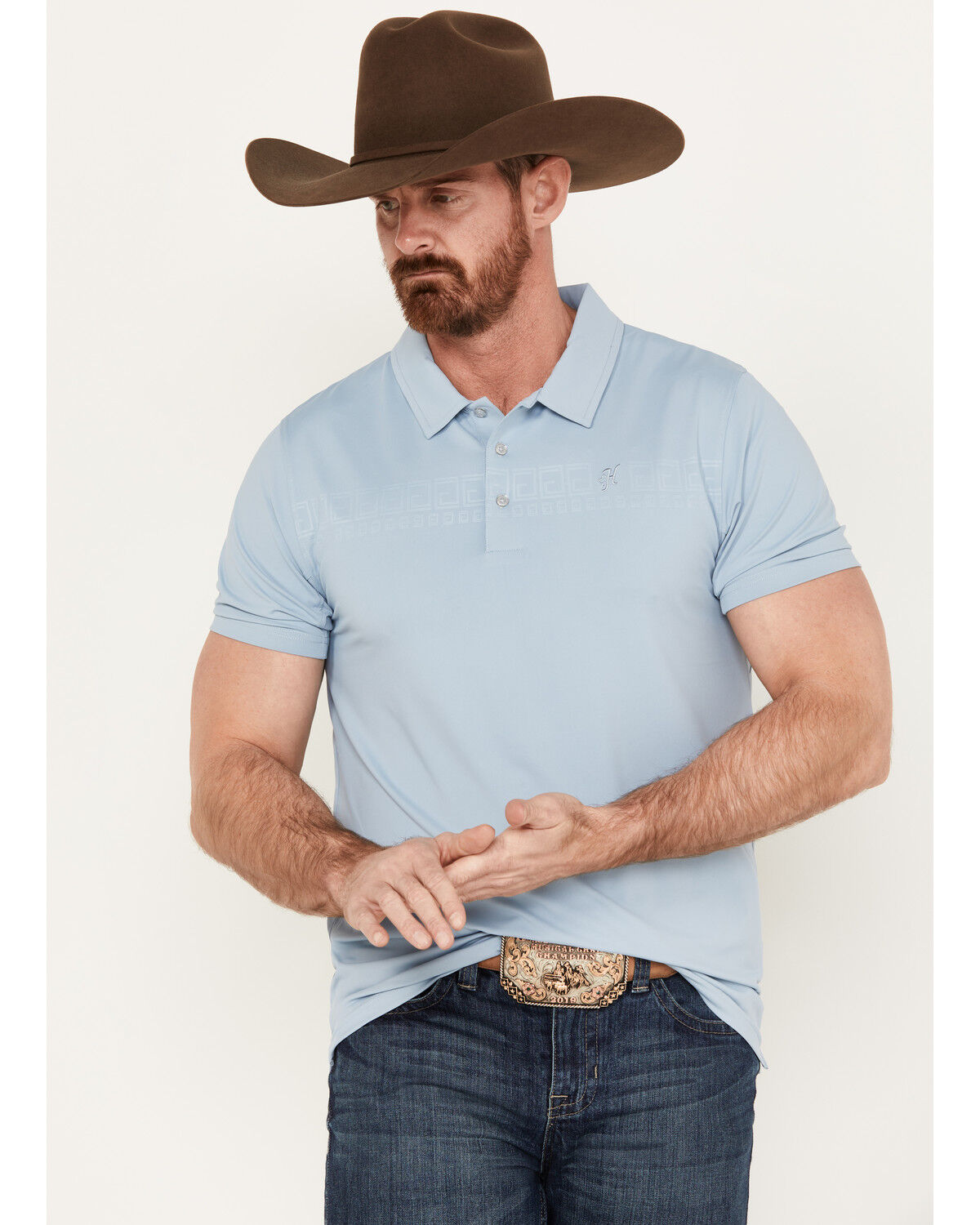 Image #1 - Hooey Men's The Weekender Polo, Blue, hi-res