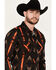 Image #2 - Rock & Roll Denim Men's Southwestern Print Stretch Long Sleeve Snap Western Shirt, Black, hi-res