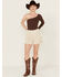 Image #1 - Miss Me Women's High Rise Crochet Shorts, Beige, hi-res