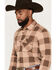 Image #2 - Cody James Men's Range Rider Plaid Print Long Sleeve Button-Down Shirt, Tan, hi-res