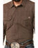 Image #3 - Blue Ranchwear Men's Somerville Herringbone Striped Print Long Sleeve Snap Work Shirt, Dark Brown, hi-res