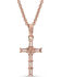 Image #3 - Montana Silversmiths Women's Entwined Rose Gold Brilliant Cross Necklace, , hi-res