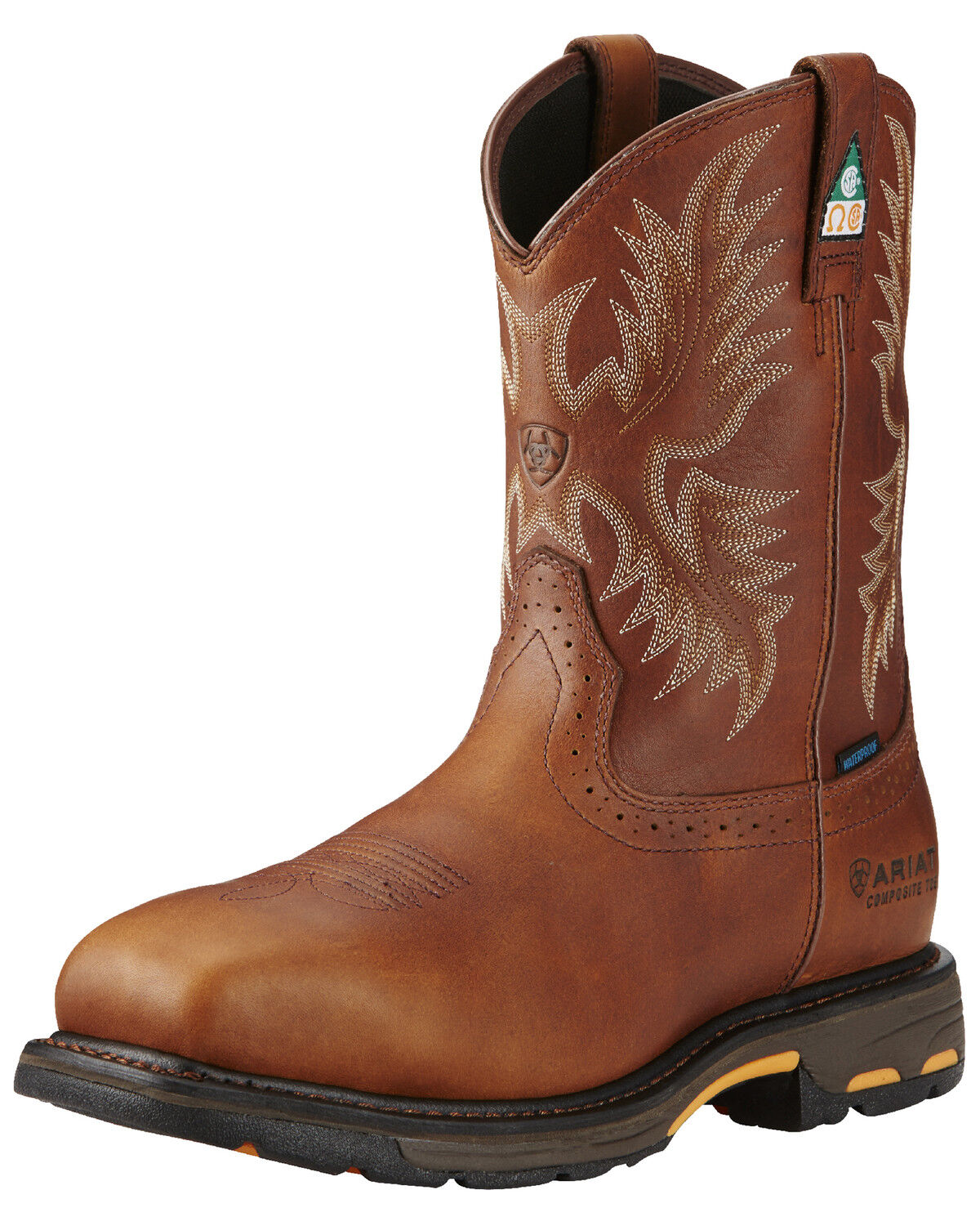 Image #1 - Ariat Men's WorkHog® H2O CSA Work Boots - Composite Toe, Copper, hi-res