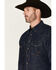 Image #3 - Ariat Men's Classic Denim Long Sleeve Snap Western Shirt - Tall, Blue, hi-res