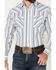 Image #3 - Ely Walker Men's Striped Print Long Sleeve Pearl Snap Western Shirt, White, hi-res