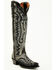 Image #1 - Dan Post Women's Denim Darlin Tall Western Boots - Snip Toe, Black, hi-res