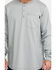 Hawx Men's FR Long Sleeve Pocket Henley Work Shirt , Medium Grey, hi-res