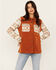 Image #1 - Shyanne Women's Printed Stretch Corduroy Shacket , Caramel, hi-res