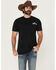 Image #2 - Changes Men's Corona Sunset Palms Short Sleeve Graphic T-Shirt, Black, hi-res
