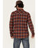 Image #4 - Brothers and Sons Men's Lane Plaid Print Long Sleeve Button-Down Western Shirt, Wine, hi-res