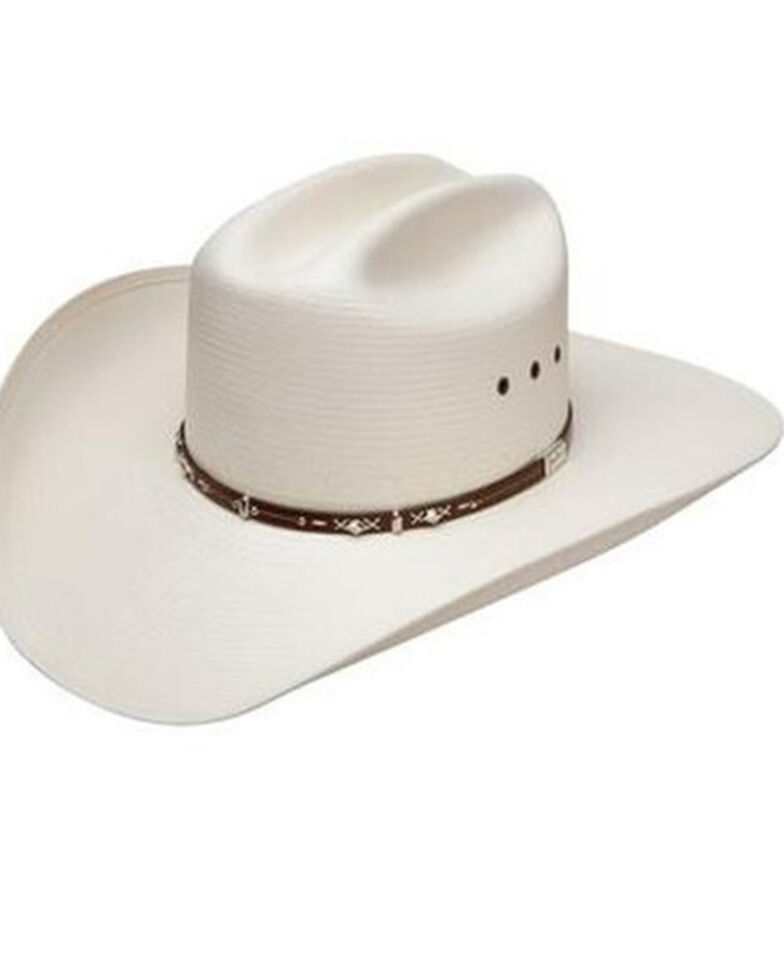 George Strait Natural 10X Hazer Cattleman Straw Western Hat , Natural, hi-res