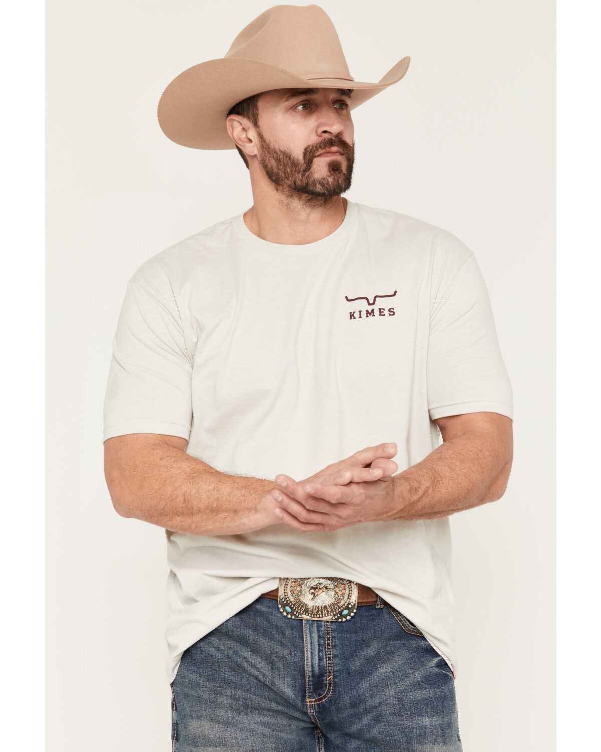 Image #2 - Kimes Ranch Men's Heavy Text Logo Short Sleeve Graphic T-Shirt, Natural, hi-res