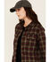 Image #2 - Lucky Brand Workwear Women's Hunter Plaid Print Long Sleeve Button-Down Flannel Shirt, Burgundy, hi-res