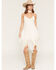 Image #1 - Miss Me Women's Hanky Hem Sleeveless Mini Dress, Off White, hi-res
