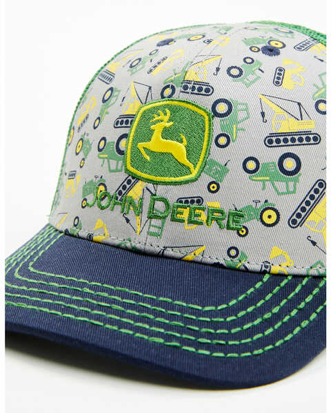 Image #2 - John Deere Boys' Tractor Print Logo Mesh Back Ball Cap, Green, hi-res