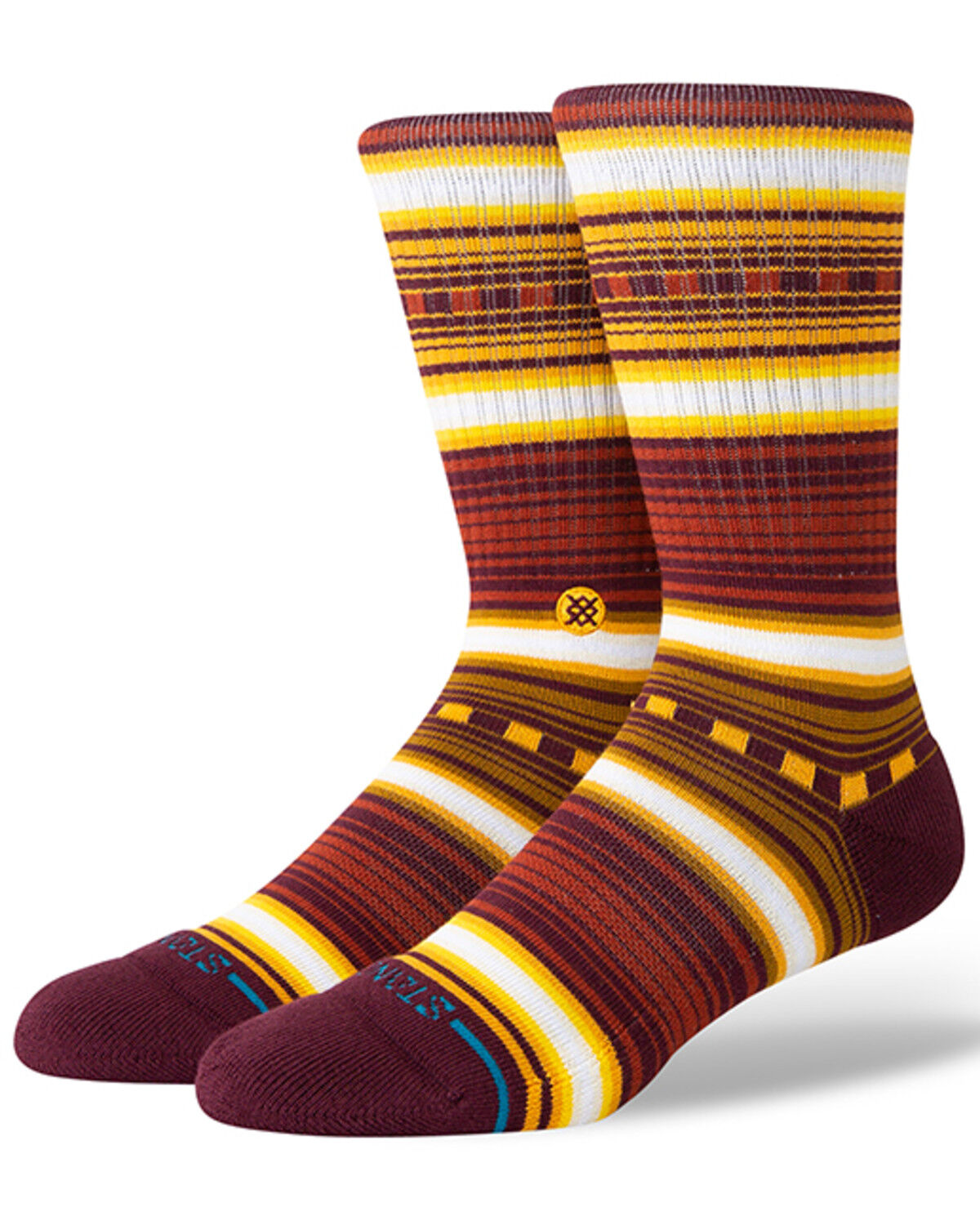 Image #1 - Stance Men's Windy Pine Crew Socks, Rust Copper, hi-res