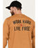 Image #4 - Ariat Men's FR Work Hard Live Free Long Sleeve T-Shirt, Brown, hi-res