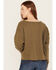 Image #4 - Cleo + Wolf Women's Live Laugh Whiskey Oversized Cropped Pullover, Sage, hi-res