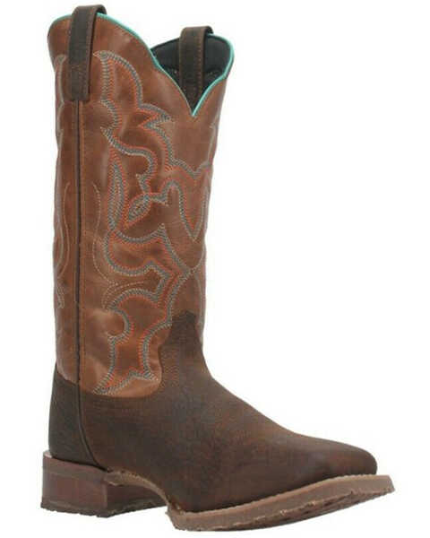 Image #1 - Laredo Men's Odie Western Boots - Broad Square Toe , Dark Brown, hi-res