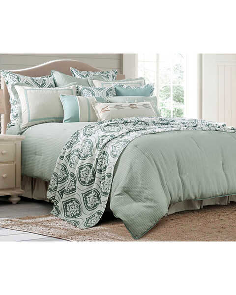 Image #1 - HiEnd Accents Green 4 Piece Belmont Comforter Set - Super Queen , Green, hi-res