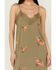Image #3 - Wild Moss Women's Embroidered Slip Dress, Sage, hi-res