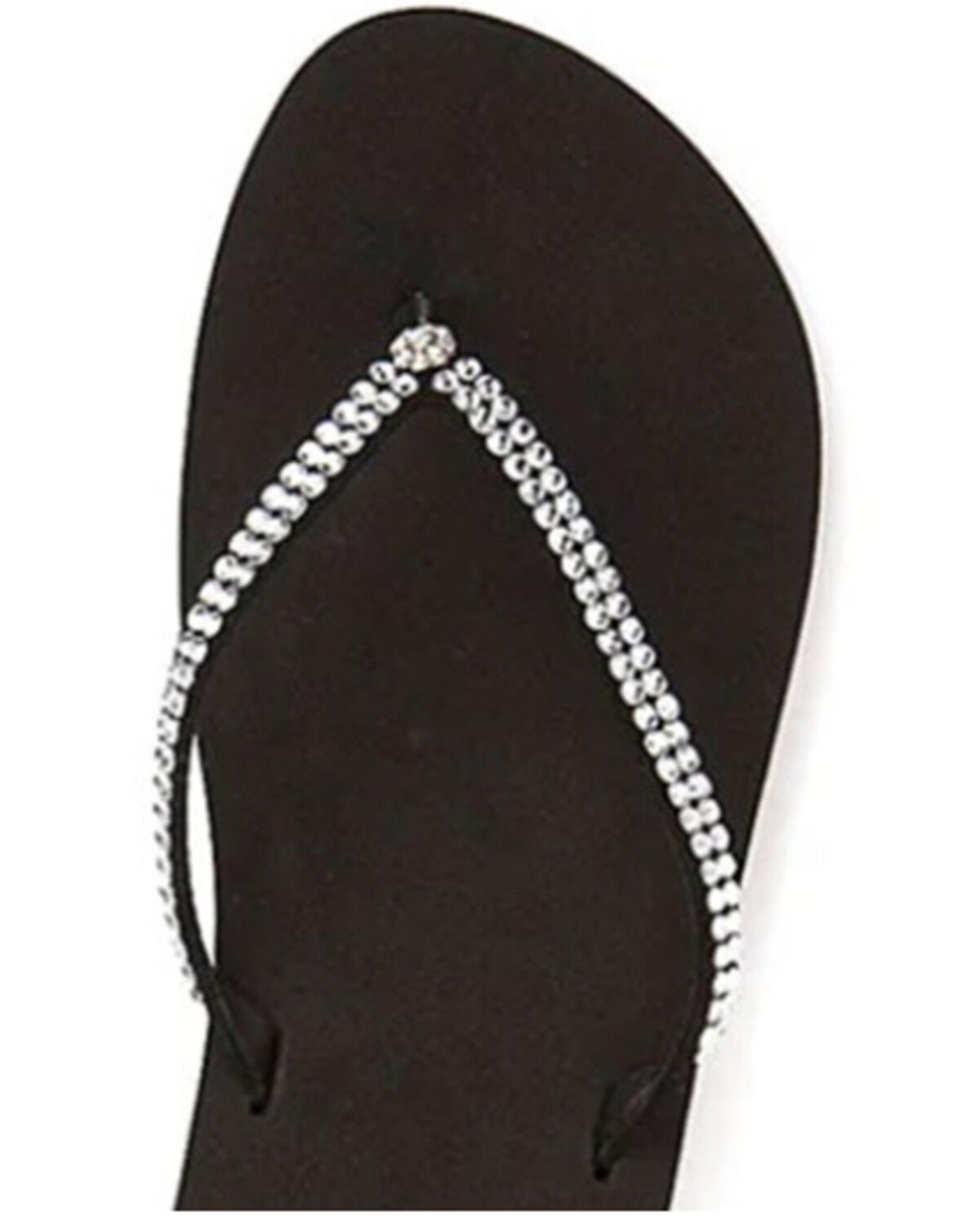 Image #3 - Yellow Box Women's Jello Rhinestone Sandals, Black, hi-res