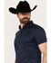 Pendleton Men's Shoreline Tonal Multicolor Print Short Sleeve Button-Down Shirt, Dark Blue, hi-res