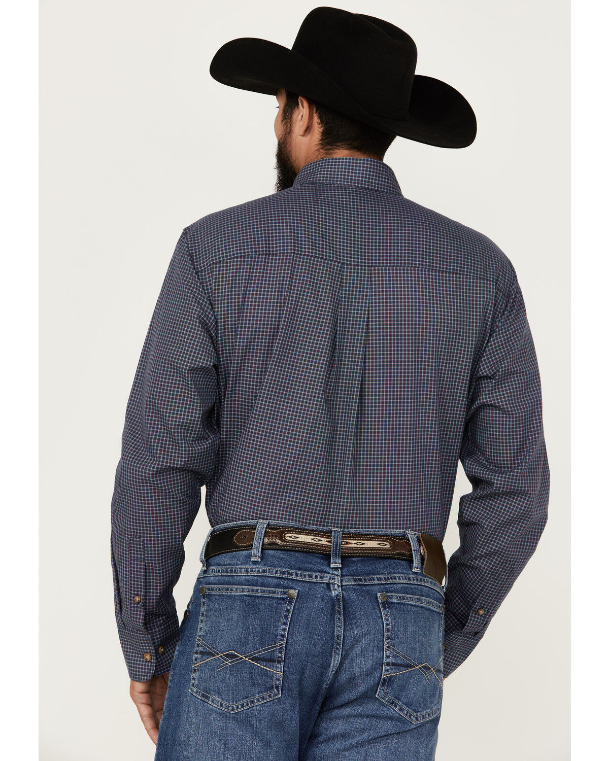 Image #4 - Wrangler Riata Men's Plaid Print Long Sleeve Button-Down Western Shirt, Multi, hi-res