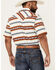 Image #4 - Cody James Men's Crystal Ball Serape Striped Print Short Sleeve Snap Western Shirt , Ivory, hi-res