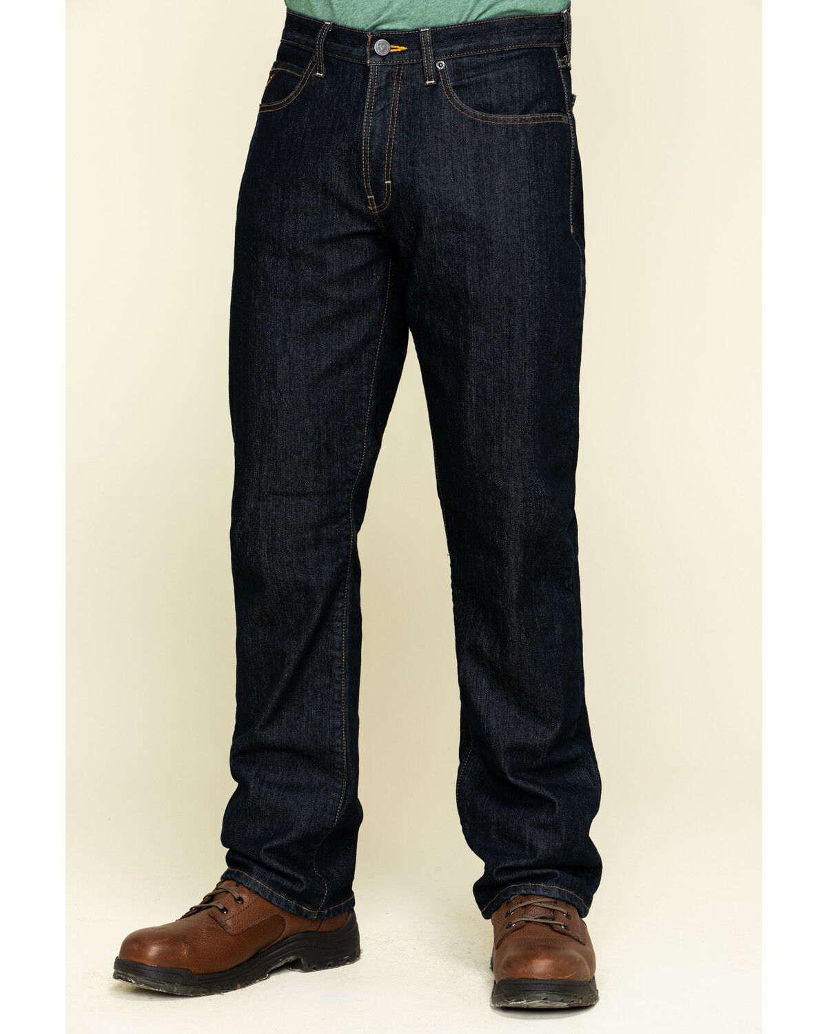 Image #2 - Ariat Men's M4 Rebar Durastretch Flannel Lined Low Bootcut Work Jeans - Big, Blue, hi-res