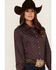 Image #2 - Cinch Women's ARENAFLEX® Printed Long Sleeve Button-Down Western Shirt, Purple, hi-res
